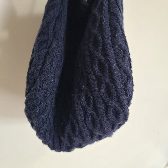 WEEKEND MaxMara Pasticcino Knit Kiss Lock 2-Way Shoulder Bag Blue Navy - Picture 9 of 10